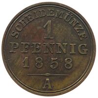 سکه 1 فینیگ گئورگ ویلهلم از شاومبورگ-لیپه
