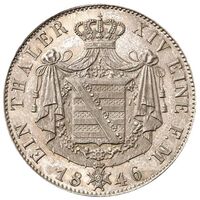 سکه 1 تالر ارنست آگوست از ساکس-کوبورگ-گوتا