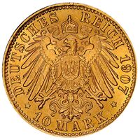 سکه 10 مارک طلا از برمن