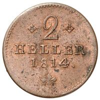 سکه 2 هیلر ویلهلم یکم از هسن-کسل