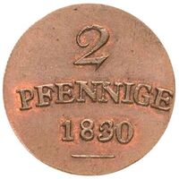 سکه 2 فینیگ کارل فردریش از ساکس-وایمار-آیزناخ
