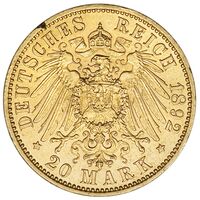 سکه 20 مارک طلا کارل الکساندر از ساکس-وایمار-آیزناخ