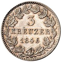 سکه 3 کروزر فردریش گونتر از شوآرتزبورگ-رودولشتات