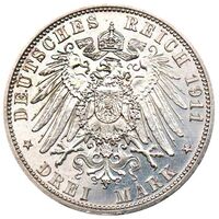 سکه 3 مارک آلبرشت گئورگ از شاومبورگ-لیپه سکه 2 مارک آلبرشت گئورگ از شاومبورگ-لیپه