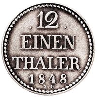 سکه 1/12 تالر فردریش فرانتس دوم از مكلنبورگ-شوورین