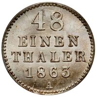 سکه 1/48 تالر فردریش فرانتس دوم از مكلنبورگ-شوورین