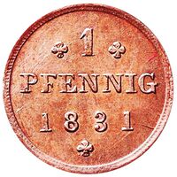 سکه 1 فینیگ فردریش فرانتس یکم از مكلنبورگ-شوورین