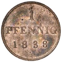 سکه 1 فینیگ گئورگ از مكلنبورگ-استرلیتز