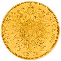سکه 10 مارک طلا فردریش ویلهلم از مكلنبورگ-استرلیتز