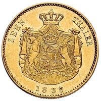 سکه 10 تالر طلا پاول فردریش از مكلنبورگ-شوورین