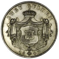 سکه 2 گلدن فردریش ویلهلم کنستانتین از هوهنتسولرن-هشینگن