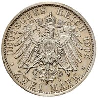 سکه 2 مارک آدولف فردریش پنجم از مكلنبورگ-استرلیتز