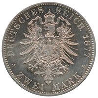سکه 2 مارک فردریش ویلهلم از مكلنبورگ-استرلیتز