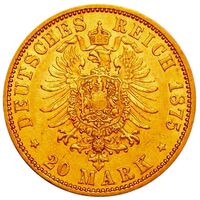 سکه 20 مارک طلا ویلهلم از برانشوایگ ولفنبوتل