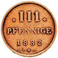 سکه 3 فینیگ گئورگ از مكلنبورگ-استرلیتز