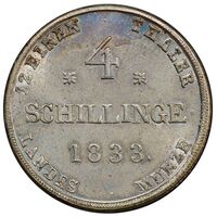 سکه 4 شیلینگ فردریش فرانتس یکم از مكلنبورگ-شوورین