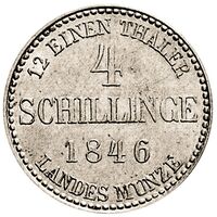 سکه 4 شیلینگ گئورگ از مكلنبورگ-استرلیتز