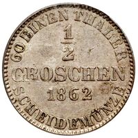 سکه 1/2 گروشن گئورگ پنجم از هانوفر