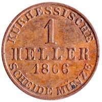سکه 1 هیلر فردریش ویلهلم از هسن-کسل