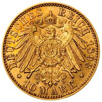سکه 10 مارک طلا ارنست لودویگ از هسه-دارمشتات