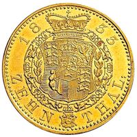 سکه 10 تالر طلا ویلهلم چهارم از هانوفر