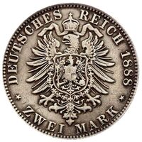 سکه 2 مارک لودویگ چهارم از هسه-دارمشتات