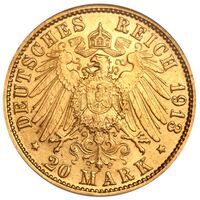 سکه 20 مارک طلا از هامبورگ