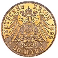 سکه 20 مارک طلا لودویگ چهارم از هسه-دارمشتات