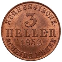 سکه 3 هیلر فردریش ویلهلم از هسن-کسل