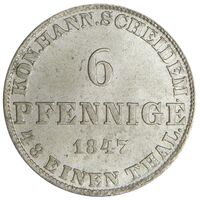 سکه 6 فینیگ ارنست آگوست از هانوفر