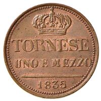 سکه 1/2-1 تورنسی فردیناند دوم