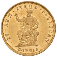 سکه 1 دوپیا طلا گریگوری شانزدهم