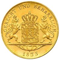 سکه 1 دوکات طلا لودویگ یکم از باواریا