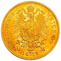 سکه 10 مارک طلا لودویگ دوم از باواریا