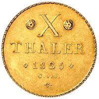 سکه 10 تالر طلا کارل دوم از برانشوایگ ولفنبوتل