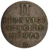 سکه 2 فینیگ گئورگ چهارم از هانوفر