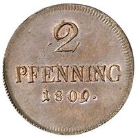 سکه 2 فینیگ ماکسیمیلیان یکم ژورف از باواریا