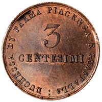 سکه 3 سنتسیمو ماریا لوئیجا