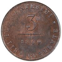 سکه 3 سنتسیمو دولت موقت ونیز