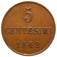 سکه 5 سنتسیمو کارلو آلبرتو