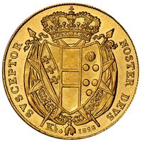 سکه 80 فیورینو طلا لئوپولد دوم