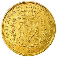 سکه 80 لیره طلا کارلو فلیچه