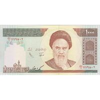 اسکناس 1000 ریال (نوربخش - عادلی) شماره کوچک - تک - UNC62 - جمهوری اسلامی