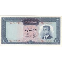 اسکناس 200 ریال (بهنیا - سمیعی) - تک - UNC61 - محمد رضا شاه