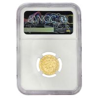 سکه طلا 1 تومان 1314 خطی - NGC - MS62 - مظفرالدین شاه