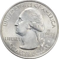 سکه کوارتر دلار 2012D ایالتی (هاوایی) - MS62 - آمریکا