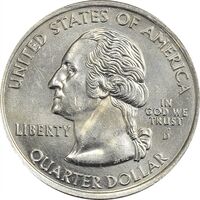 سکه کوارتر دلار 2006D ایالتی (داکوتای شمالی) - MS61 - آمریکا