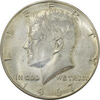سکه نیم دلار 1967 کندی - MS61 - آمریکا