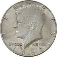 سکه نیم دلار 1968D کندی - AU58 - آمریکا