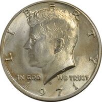 سکه نیم دلار 1971D کندی - MS62 - آمریکا